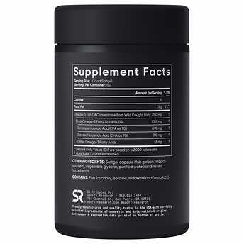 150 Softgels SportResearch Triple Strength Omega 3 Fish Oil - Burpless Fish Oil Supplement w/EPA & DHA Fatty Acids from Wild Caught Fish - Heart, Brain & Immune Support for Men & Women - 1250 mg