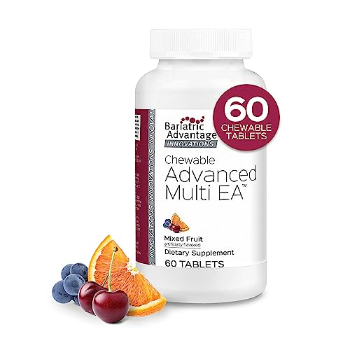 Bariatric Advantage Chewable Advanced Multi EA - High Potency Daily Multivitamin for Bariatric Surgery Patients - Mixed Fruit Flavor - 60 Count