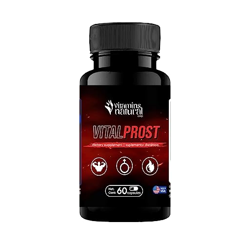 Vitamins Natural - Vital Prost - Saw Palmetto and Yohimbine for Prostate Health, Urinary Support, Energy Boost, Balance Hormone Levels - Natural Dietary Supplement for Men (60 Capsules)