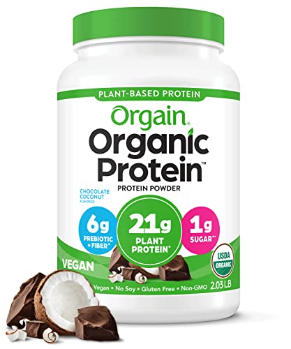 Orgain Organic Vegan Protein Powder, Chocolate Coconut 2 lb