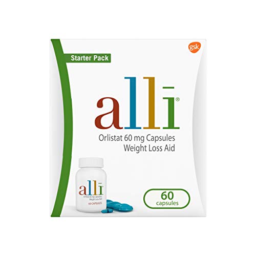 alli Diet Weight Loss Supplement Pills, Orlistat 60mg Capsules Starter Pack, Non prescription weight loss aid, 60 count(Pack of 1)