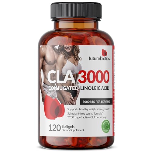 Futurebiotics CLA 3000 Extra High Potency - Non-Stimulating Conjugated Linoleic Acid, Non GMO, 120 Softgels