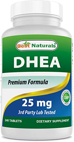 Best Naturals Dhea 25mg Supplement 240 Tablets - Supports Balanced Hormone Levels for Men & Women - Promotes Healthy Aging - USA Manufactured