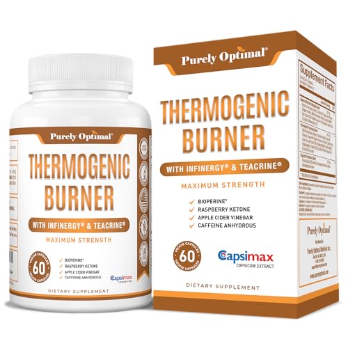 Premium Thermogenic Diet Pills - Weight Management Support, Clean Energy, Enhanced Focus & Healthy Metabolism - Nootropic Supplement with L-Carnitine, TeaCrine, Capsimax - 60 Veggie Capsules