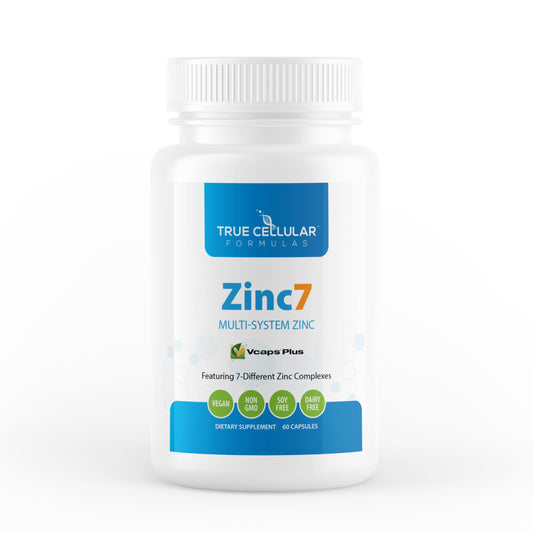 Zinc7 Advanced Daily Zinc Supplement: Multi-System Zinc for Immune System Boost, Sleep, Metabolism, Dental Health & Hormone Balance, 60 Capsules, 50mg zinc