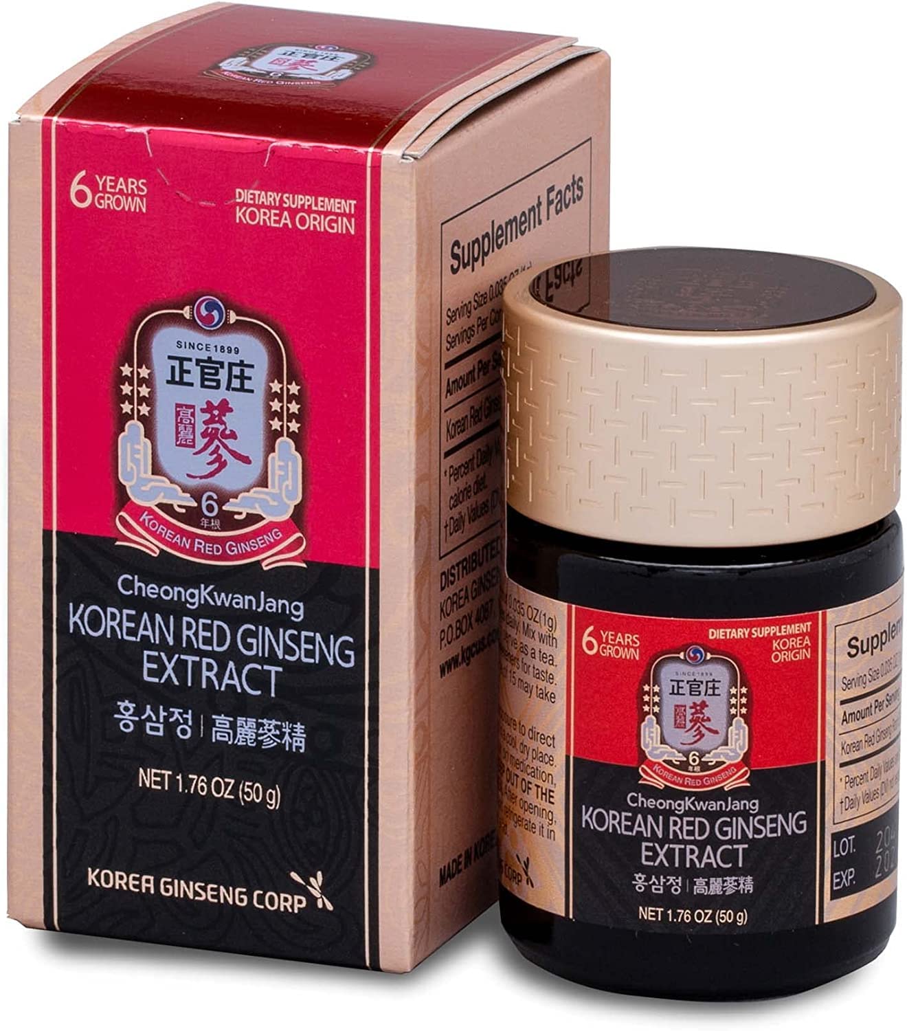 100% Korean Red Ginseng Extract 50G