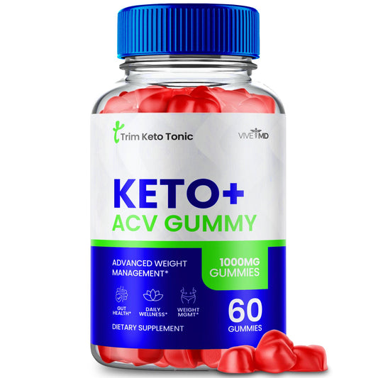 Trim Keto Tonic ACV Gummies Trim Keto ACV Gummies Advanced Weight Management Supplement 1000mg Trim Keto Tonic Reviews with Apple Cider Vinegar Vitamin B12 Trim Keto Tonic Advance ACV Gummies (1 Pack)