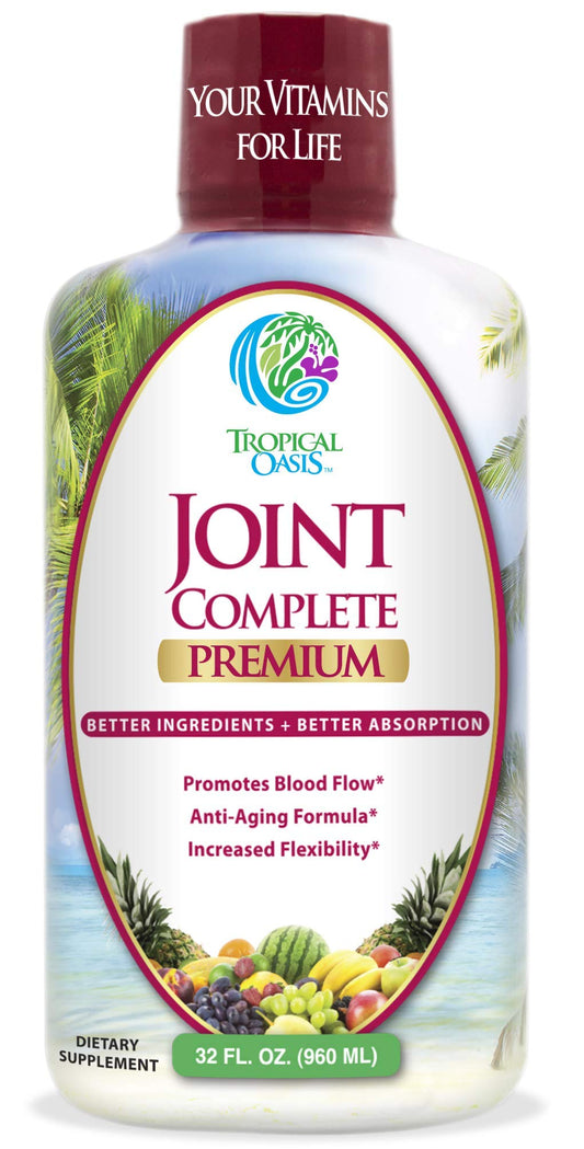 Joint Complete Premium- Liquid Joint Supplement w/Glucosamine, Chondroitin, MSM, Hyaluronic Acid – for Bone, Joint Health - 96% Max Absorption– 32oz, 32 serv