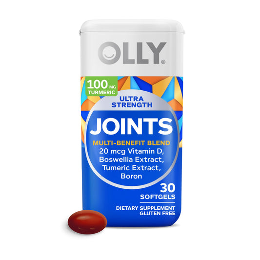 OLLY Ultra Joint Softgels, Boswellic Extract, Turmeric, Vitamin D, Boron, 30 Day Supply - 30ct