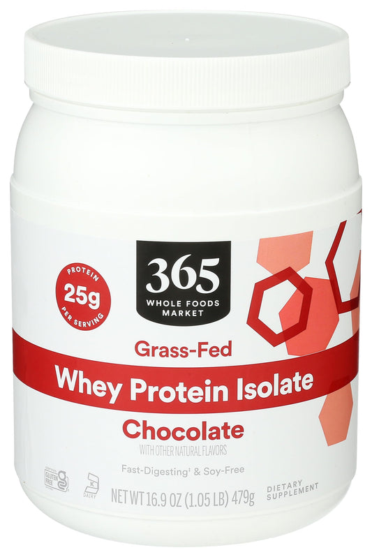 365 by Whole Foods Market, Chocolate Whey Protein Isolate, 16.9 Ounce