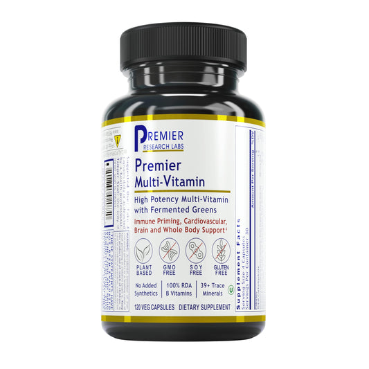 Premier Research Labs Multi-Vitamin: Immune, Brain & Heart Support | with Prebiotics and Postbiotics | Vegan Capsules for Men & Women. Gluten & Soy Free - 120 Plant-Sourced Capsules