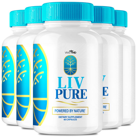 Liv Pure Capsules - Official Formula - Liv Pure Liver Detox Cleanse & Repair - Liver Supplement Dose for Your Liver & for Maximum Strenghth, LivPure Reviews Pills (5 Pack)