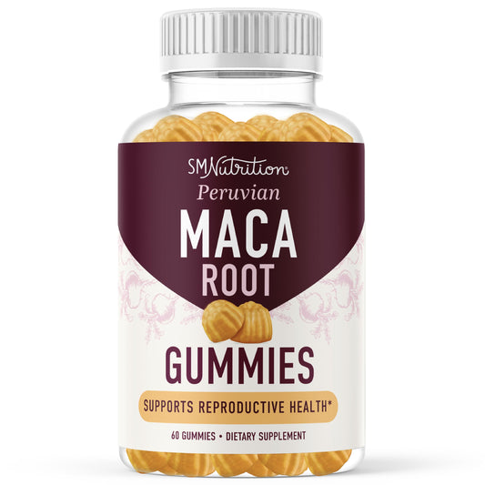 Maca Root Gummies with Natural Peach Flavor | Drive, Performance & Energy Support | Hormone Balance for Women and Men | Herbal Supplements 200MG Extra Strength | Vegetarian, Non-GMO | 60 Gummies