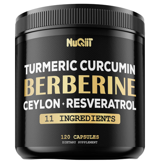 Berberine Supplement 14000mg Turmeric Curcumin 4500mg Trans-Resveratrol 4500mg & More - Support Body Management & Immune System - 120 Capsules